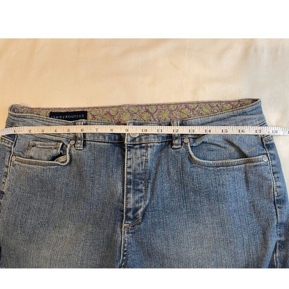 Ashley Womens Jeans Vintage 1980s Bootcut Leg Mid Rise Cotton Blue SZ 14 Average - Picture 3 of 10